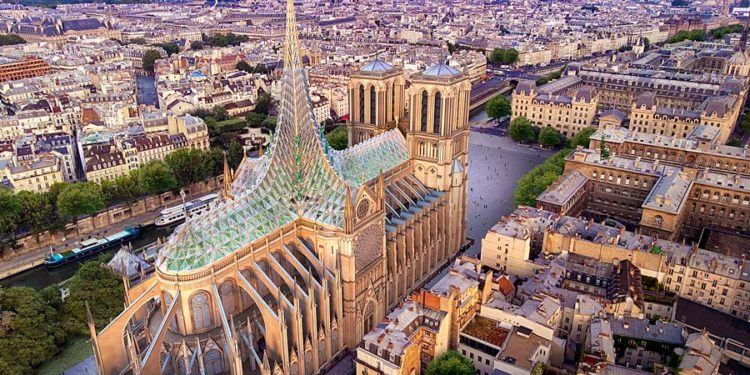 “Palingenesia”, la cubierta ecológica de madera que rinde homenaje a Notre Dame