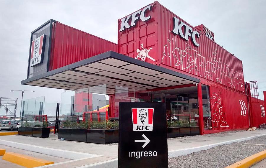 KFC construye nuevo local utilizando containers reciclados