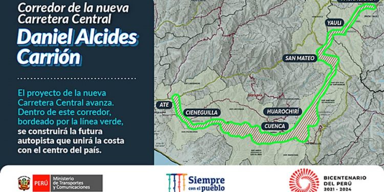 MTC presentó corredor donde se construirá la nueva Carretera Central Daniel Alcides Carrión