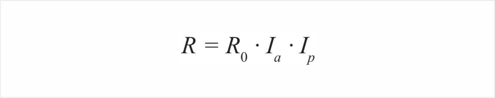 Fórmula — Coeficiente de reducción R