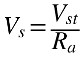 V_s = V_st / R_a