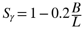 Sγ = 1 − 0.2 B/L
