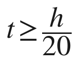 t ≥ h/20