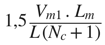 1,5 Vm1.Lm / L(Nc+1)