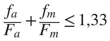 fa/Fa + fm/Fm ≤ 1,33