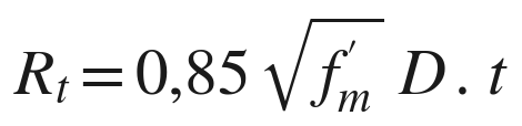 Rt = 0,85 raíz de f´m D.t