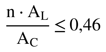n · AL / AC ≤ 0,46